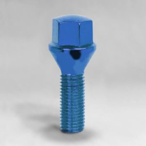 Болт колесный М14х1,5х28 конус, ключ 17мм, синий хром (174110/Blue)