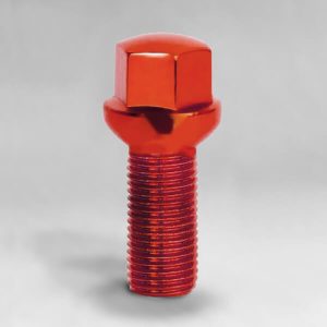 Болт колесный М14х1,5х28 сфера, ключ 17мм, красный хром (S17D28RD)
