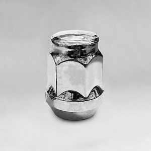 Гайка M12х1,25 конус, высота 28мм, с выступом, закрытая, ключ 19мм, хром (801144HT)