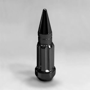 Гайка М14х1,5 конус, высота 80мм, с выступом, закрытая, внешние 7 лучей, черный хром (K911948SD/BC)