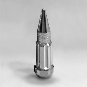 Гайка М14х1,5 конус, высота 80мм, с выступом, закрытая, внешние 7 лучей, хром (K911948SD/CR)