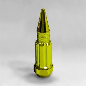 Гайка М14х1,5 конус, высота 80мм, с выступом, закрытая, внешние 7 лучей, золотой хром (K911948SD/GD)