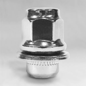Гайка M12x1,5 пресс-шайба, высота 37.5мм, закрытая, ключ 19мм, хром (DTO(Jaguar))