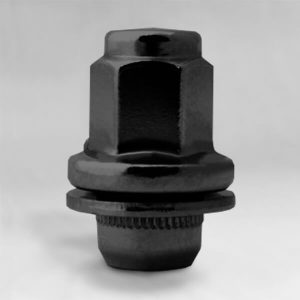 Гайка M14x1,5 пресс-шайба, высота 46мм, Dносика 20мм, с выступом, закрытая, ключ 22мм, черный хром (Land Cruiser BC)