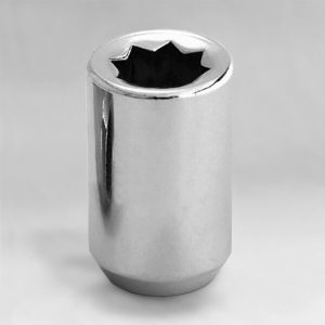 Гайка M12x1,5 конус, высота 36мм, Dголовы 20мм, 10-ти лучевая звезда, цинк (DST20A36)