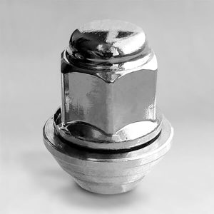 Гайка M12x1,5 вращающийся увеличенный конус, высота 33.5мм, закрытая, ключ 19мм, хром (341145FordKK)